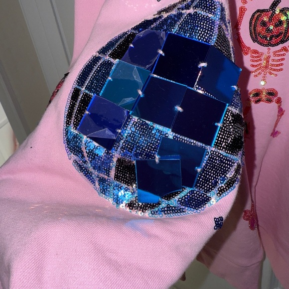 XXL Queen of Sparkles Skeleton Disco Sweatshirt - Picture 5 of 8